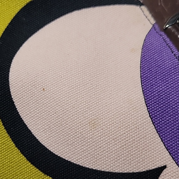 Emilio Pucci Tote Bag Purple Gold Colorful Psychedelic Double Handle Calf Trim - Picture 14 of 15